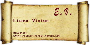 Eisner Vivien névjegykártya